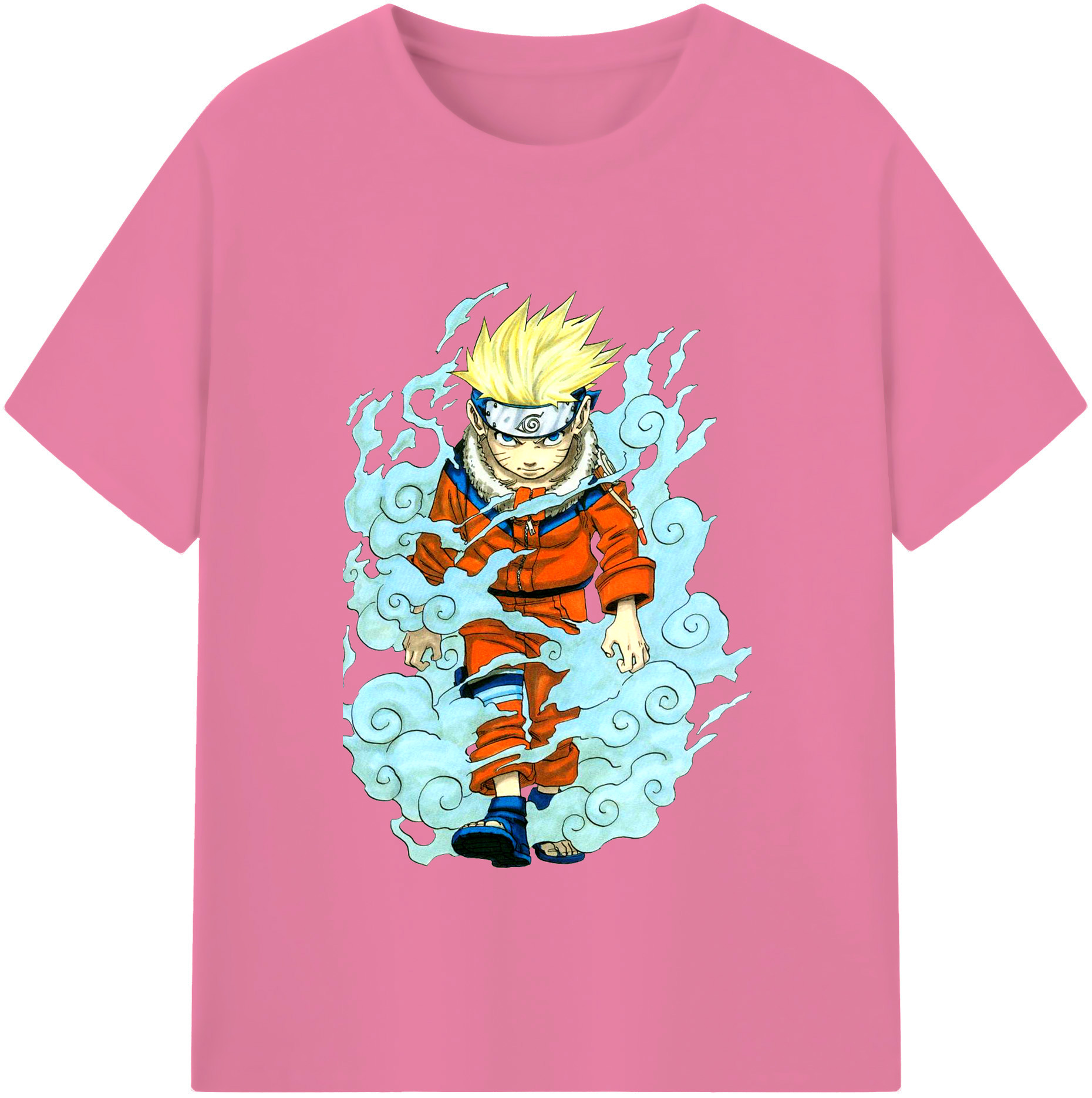 （画像用） NARUTO -ナルト- うずまき ナルト Uzumaki Naruto 綿100％半袖Tシャツ（フロントプリント）